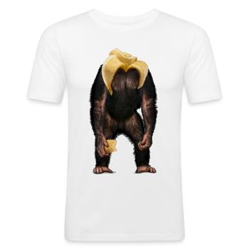 Bananarama - Männer Slim Fit T-Shirt - Weiß - Vorne - Nik (191cm)