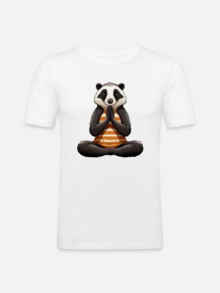 Badger Yoga - Men's Slim Fit T-Shirt - white