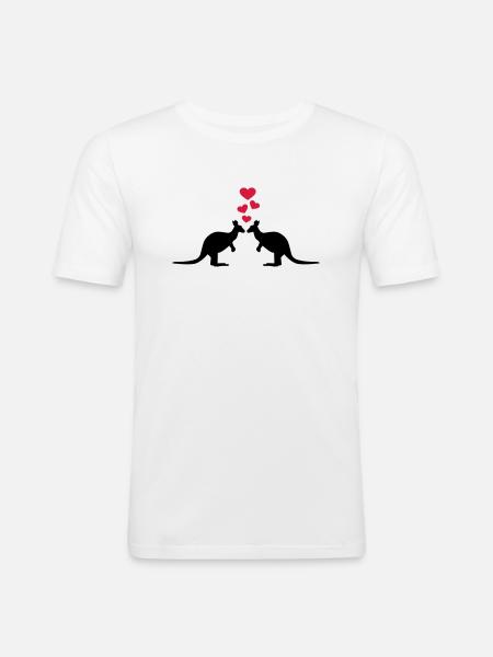 Kangaroo - Men's Slim Fit T-Shirt - white