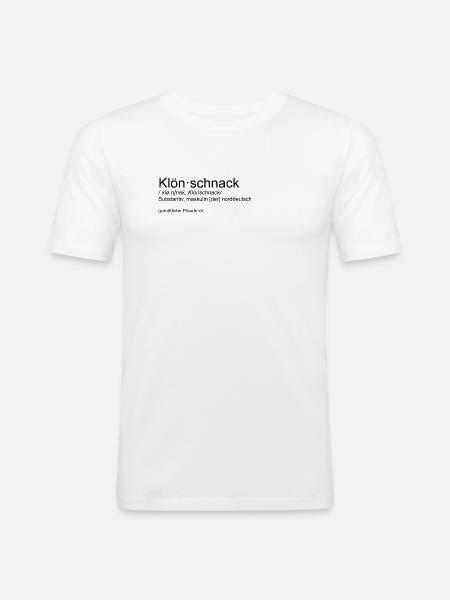Klönschnack - Männer Slim Fit T-Shirt - Weiß