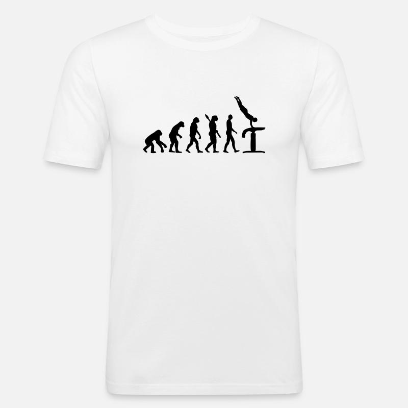 Evolution Gymnastics - Men's Slim Fit T-Shirt - white