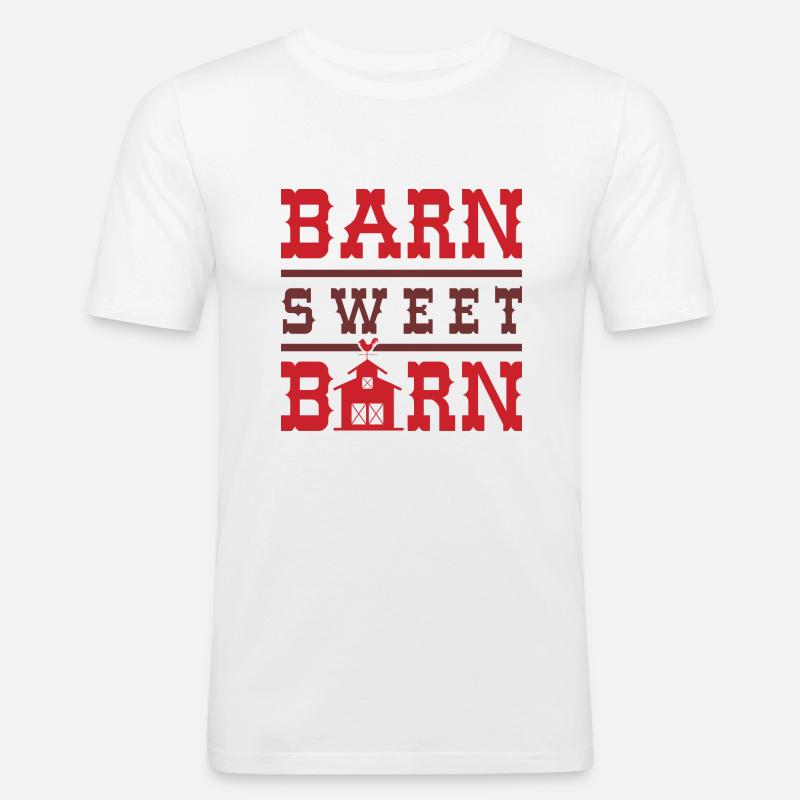 Barn Sweet Barn - Männer Slim Fit T-Shirt - Weiß