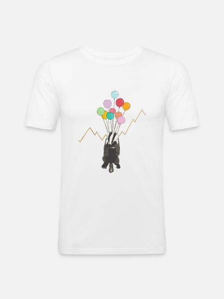 Der Dachs steigt (Dax-Dachs) - Männer Slim Fit T-Shirt - Weiß