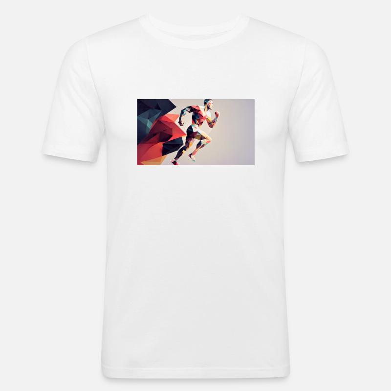 Sprinter - Männer Slim Fit T-Shirt - Weiß