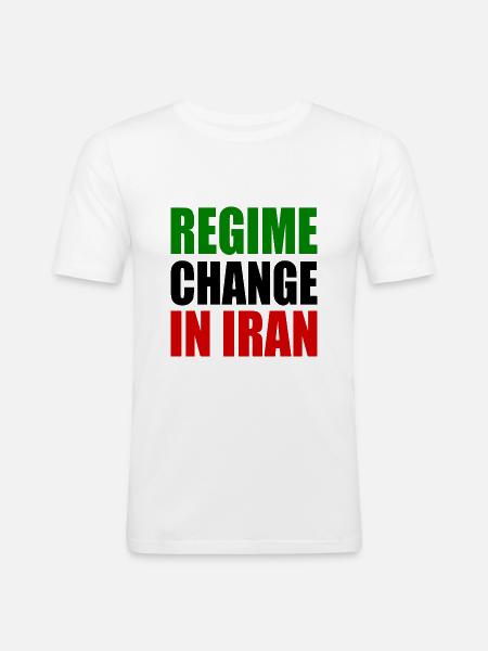 Regime change in iran - Men's Slim Fit T-Shirt - white