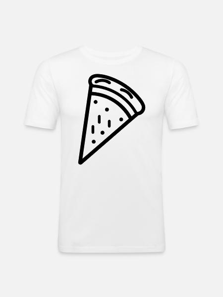 Pizza slice - Men's Slim Fit T-Shirt - white