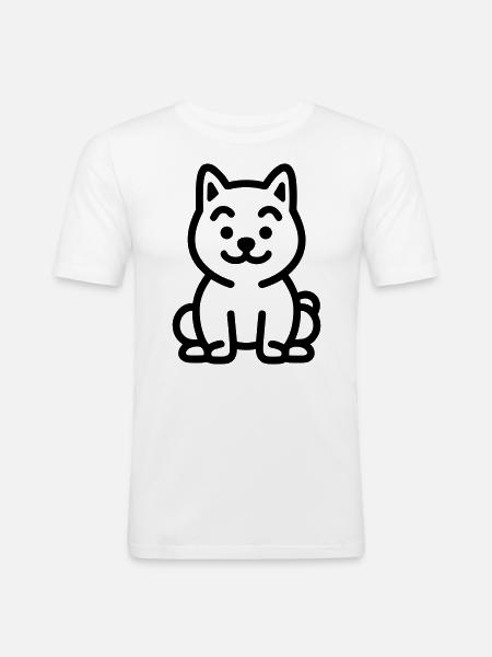 Dog - Men's Slim Fit T-Shirt - white
