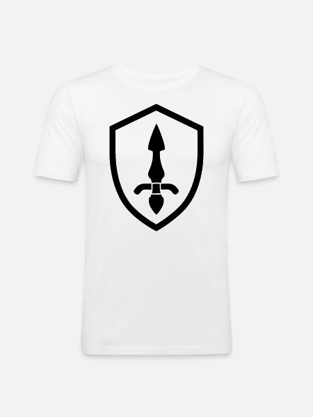 shield - Men's Slim Fit T-Shirt - white