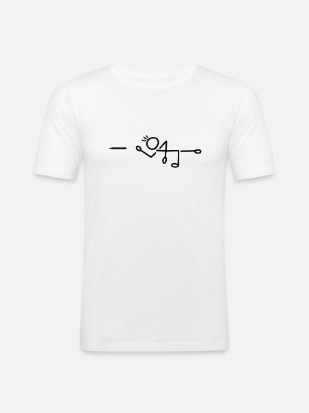 Darts dart - Arrow - Men's Slim Fit T-Shirt - white