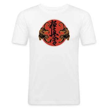 Karaté Kyokushin Arts martiaux Arts martiaux - T-shirt près du corps Homme - blanc - Devant - Nik (191cm)