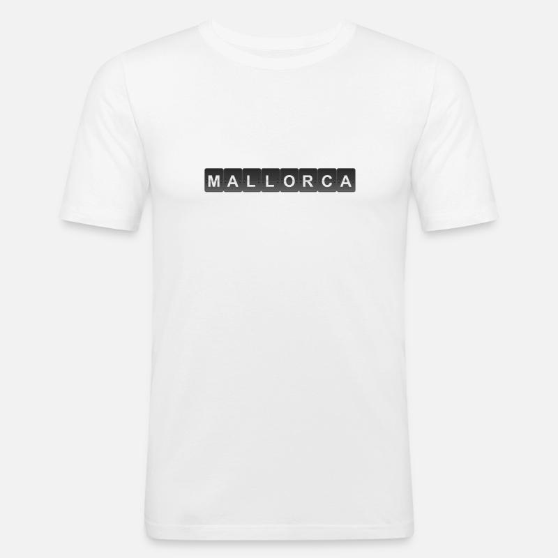 Mallorca Flughafen - Männer Slim Fit T-Shirt - Weiß
