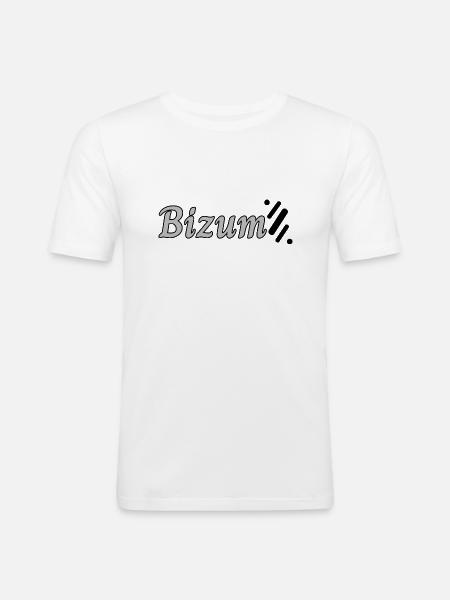 Bizum plus - Men's Slim Fit T-Shirt - white