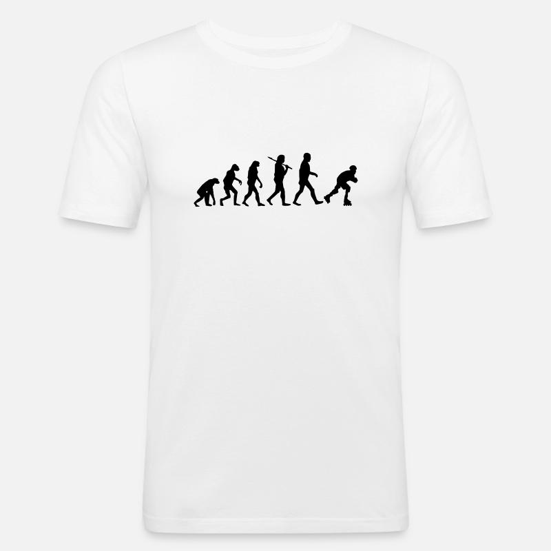 evolution rollerblades - Men's Slim Fit T-Shirt - white