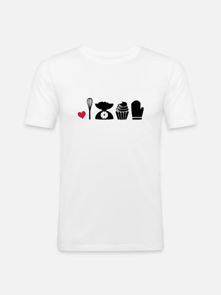 to bake - Men's Slim Fit T-Shirt - white