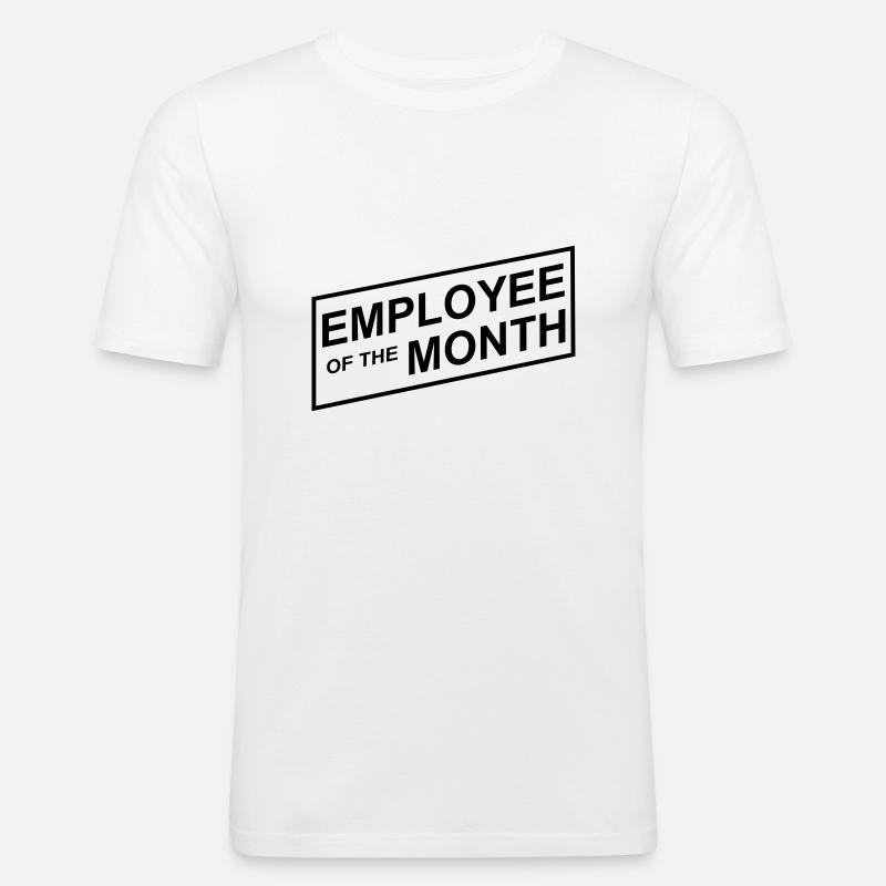 Mitarbeiter des Monats - Männer Slim Fit T-Shirt - Weiß