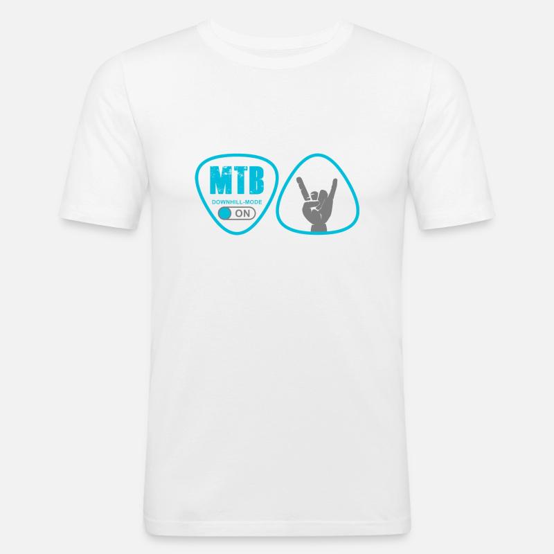 MTB - Männer Slim Fit T-Shirt - Weiß