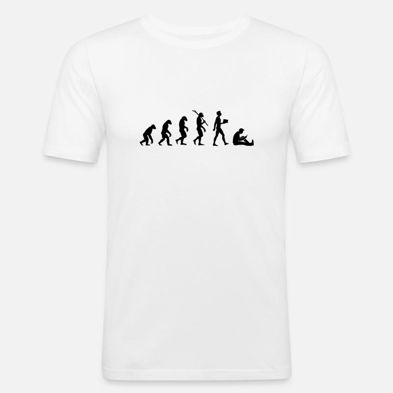 Digital Age Evolution 2024 - Männer Slim Fit T-Shirt - Weiß