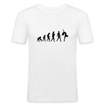 évolution - T-shirt près du corps Homme - blanc - Devant - Nik (191cm)