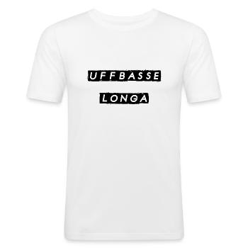 Uffbasse Longa - Männer Slim Fit T-Shirt - Weiß - Vorne - Nik (191cm)