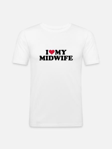 Midwife - Men's Slim Fit T-Shirt - white