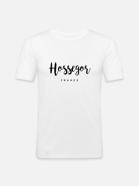 Hossegor - France - Men's Slim Fit T-Shirt - white