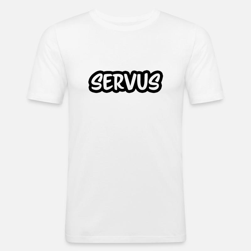 Servus das Original - Männer Slim Fit T-Shirt - Weiß