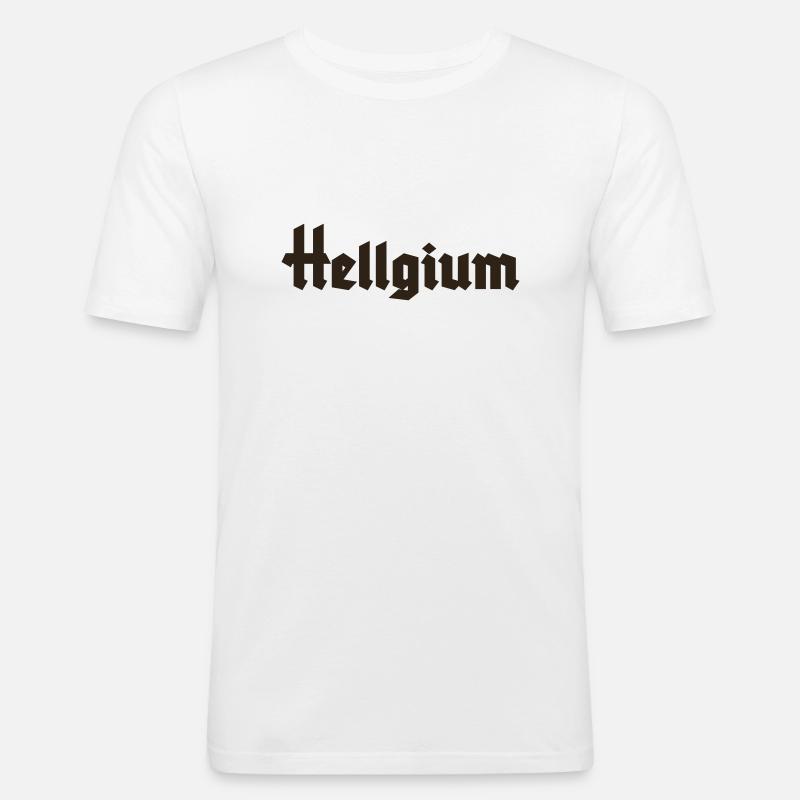 Hellgium - Men's Slim Fit T-Shirt - white