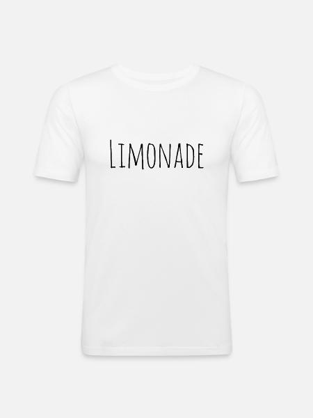 Limonade - Männer Slim Fit T-Shirt - Weiß