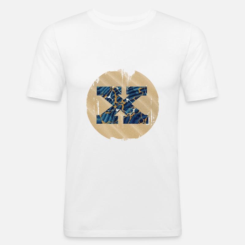 e 16 x - Männer Slim Fit T-Shirt - Weiß