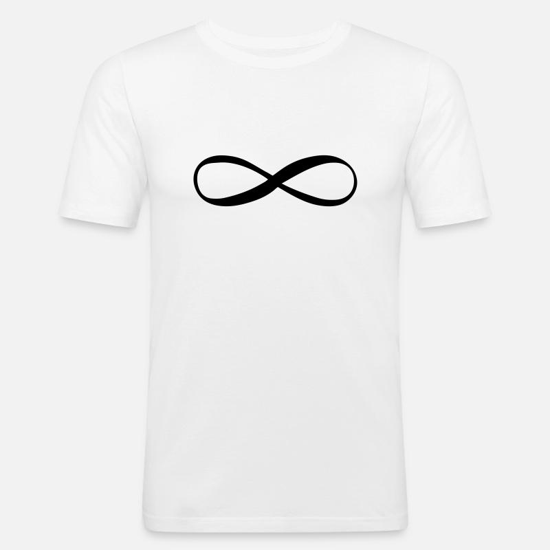 Endless Symbol - Männer Slim Fit T-Shirt - Weiß
