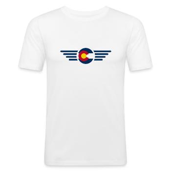 Colorado - Männer Slim Fit T-Shirt - Weiß - Vorne - Nik (191cm)