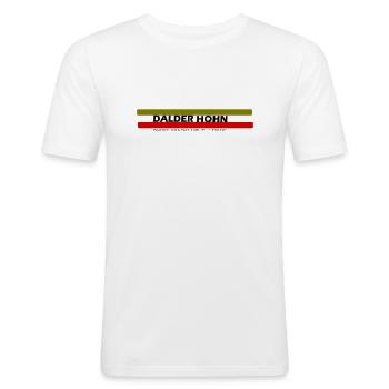 Dalder Hohn - Männer Slim Fit T-Shirt - Weiß - Vorne - Nik (191cm)