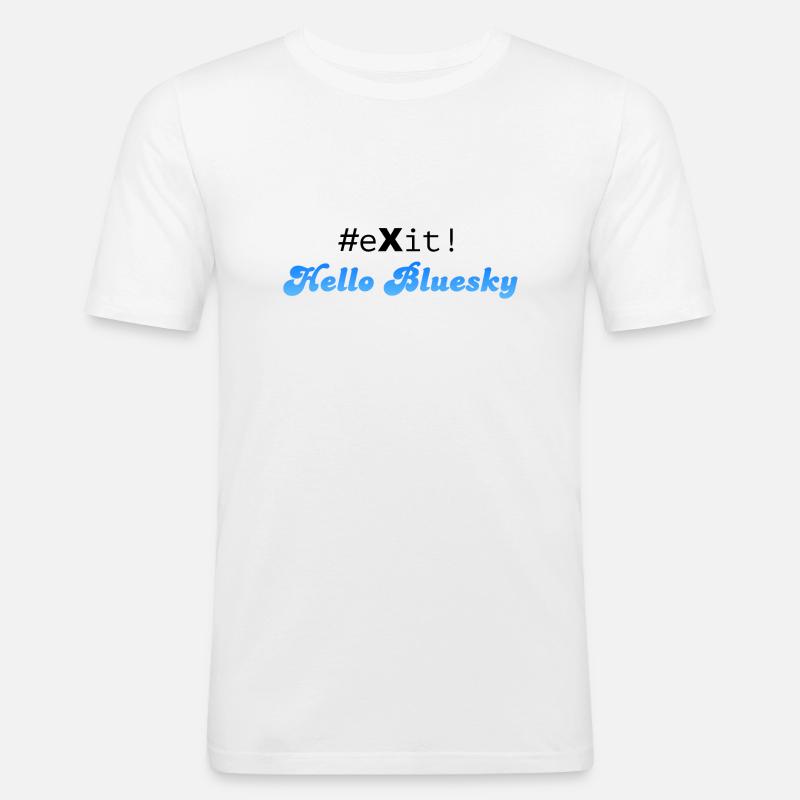 #eXit ! - T-shirt près du corps Homme - blanc