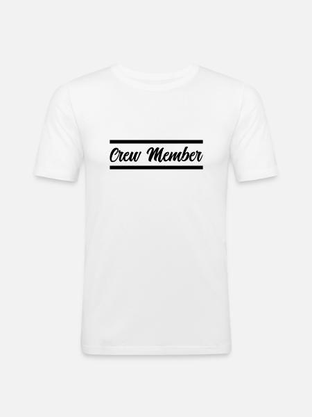 crew member - Men's Slim Fit T-Shirt - white