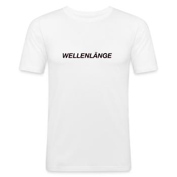 longueur d'ondes - T-shirt près du corps Homme - blanc - Devant - Nik (191cm)