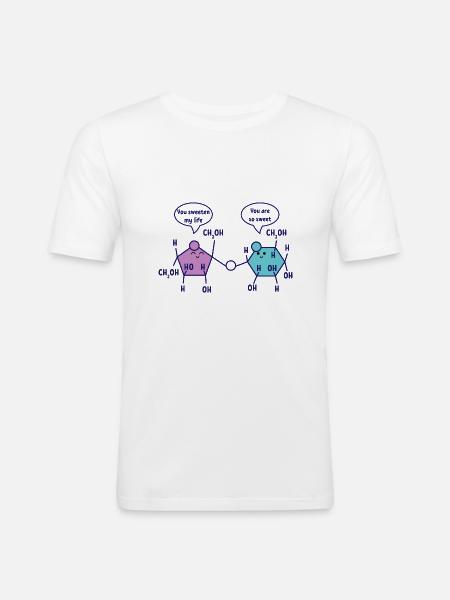 Du er så sød kemi kemiker videnskab - Herre Slim Fit T-Shirt - hvid