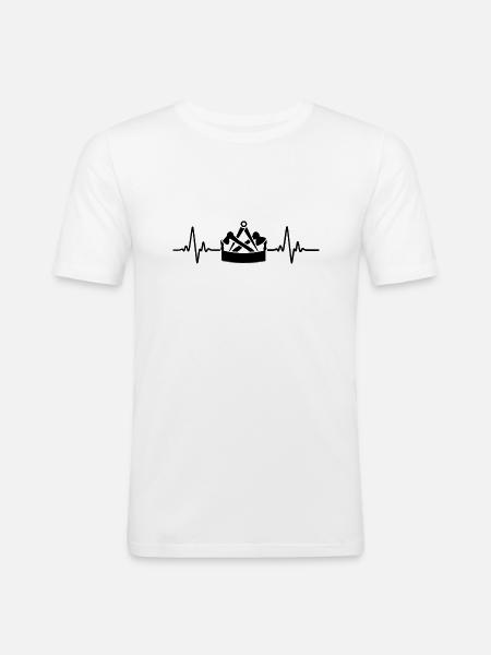 Love Zimmerer Logo Black - Men's Slim Fit T-Shirt - white