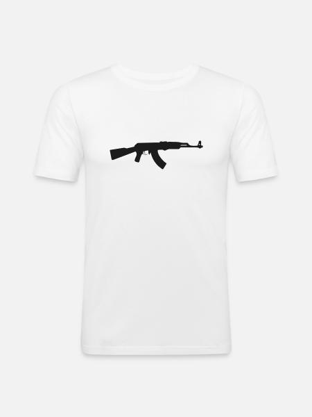 AK-47 - Men's Slim Fit T-Shirt - white