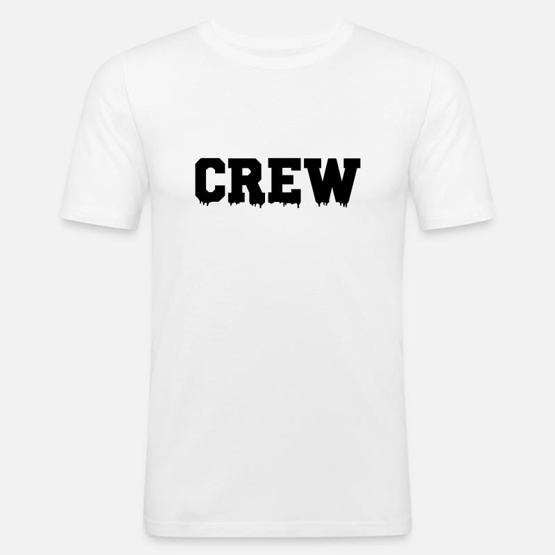 crew - Männer Slim Fit T-Shirt - Weiß