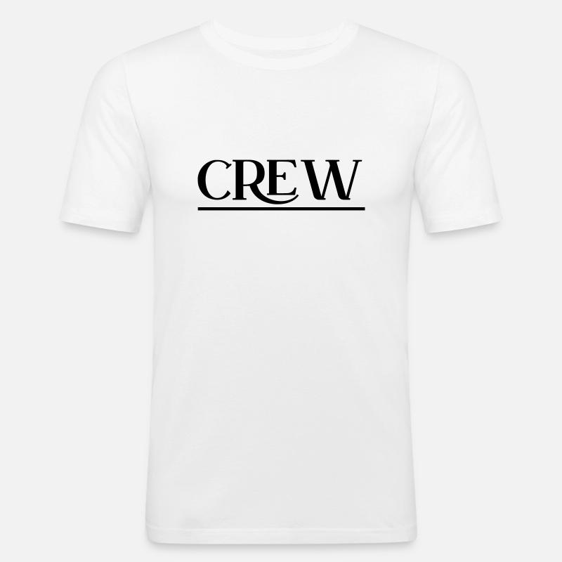 crew - Männer Slim Fit T-Shirt - Weiß