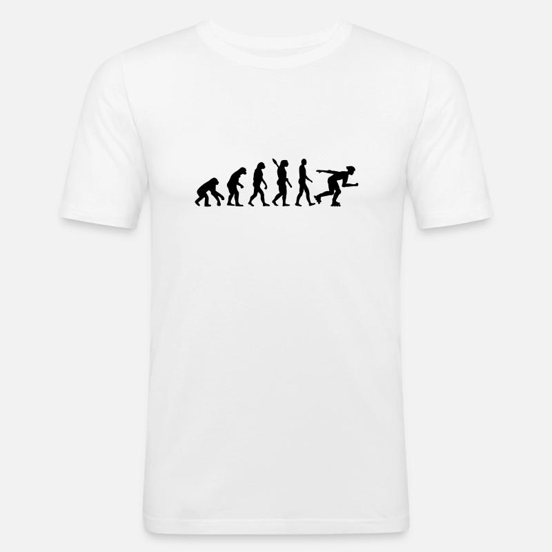 Évolution inline skating - T-shirt près du corps Homme - blanc
