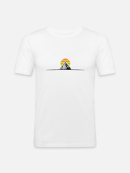 Mountains icon - Men's Slim Fit T-Shirt - white