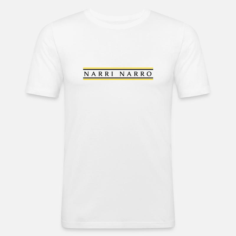 Narri Narro - Männer Slim Fit T-Shirt - Weiß