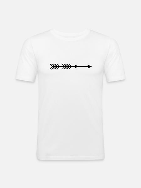 Right arrow - Men's Slim Fit T-Shirt - white