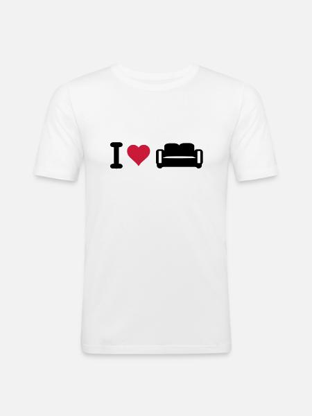 I love coffee - Men's Slim Fit T-Shirt - white