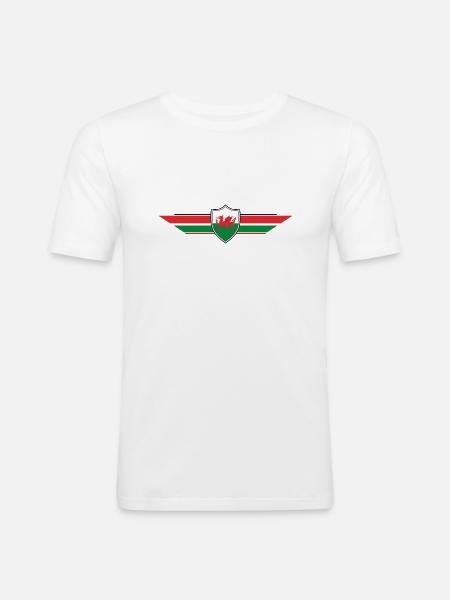 Wales Fan World Cup - Men's Slim Fit T-Shirt - white