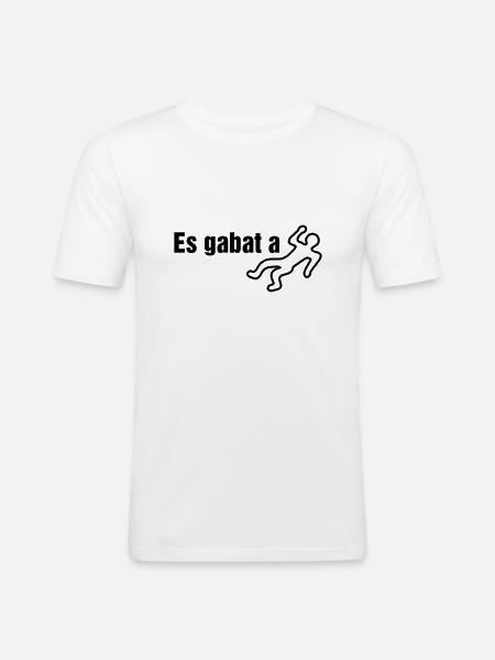 Es gabat a Leich - Männer Slim Fit T-Shirt - Weiß
