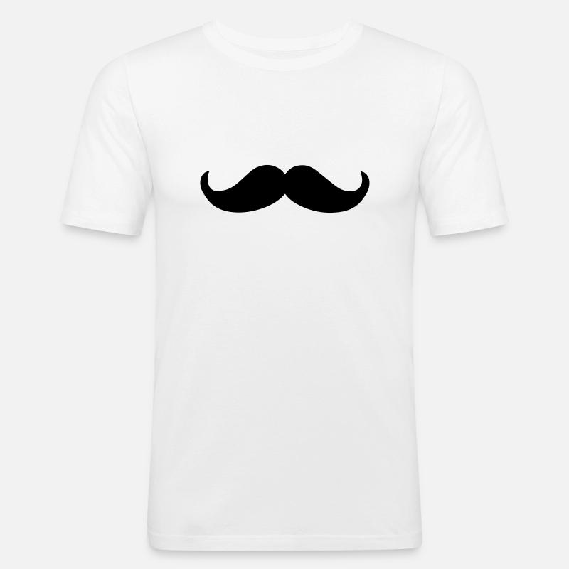 schnauzer - Männer Slim Fit T-Shirt - Weiß
