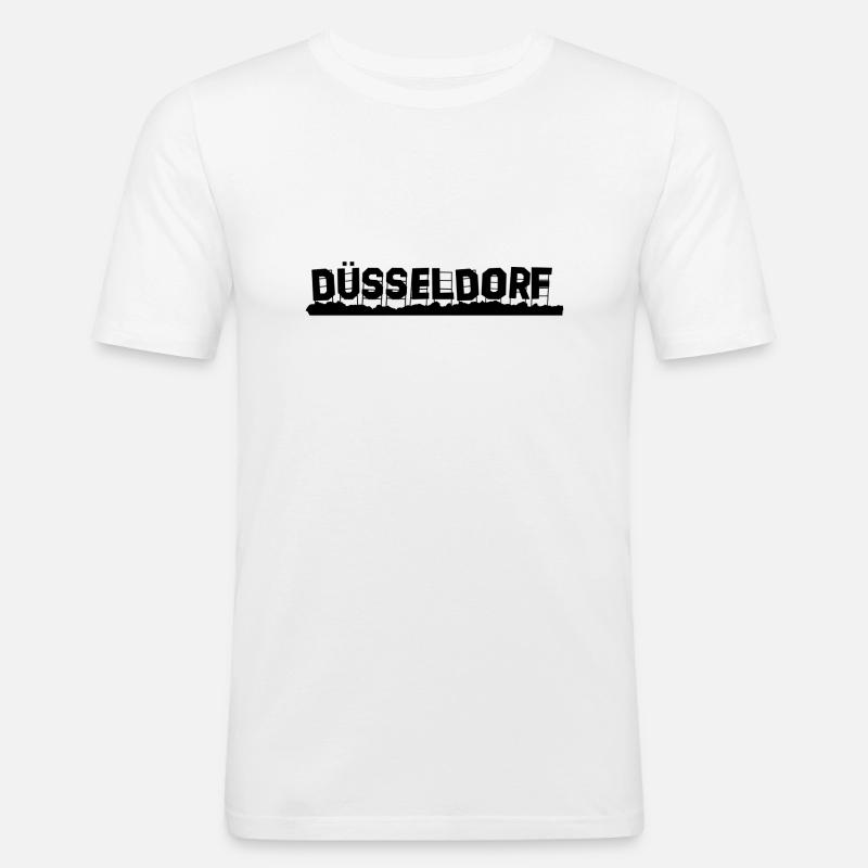 Düsseldorf - Männer Slim Fit T-Shirt - Weiß