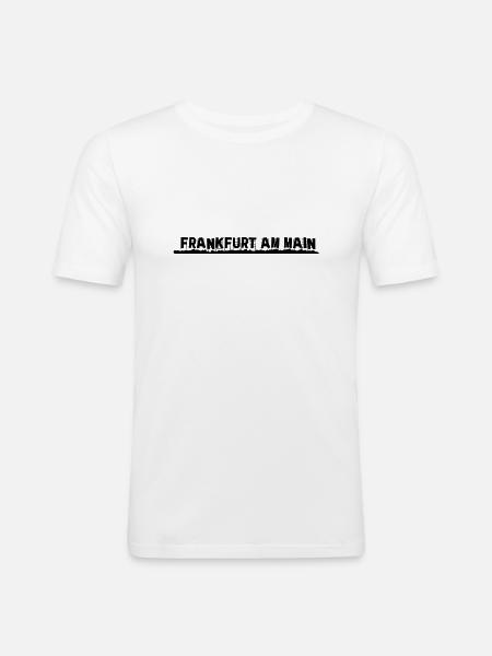 Frankfurt am Main - Männer Slim Fit T-Shirt - Weiß